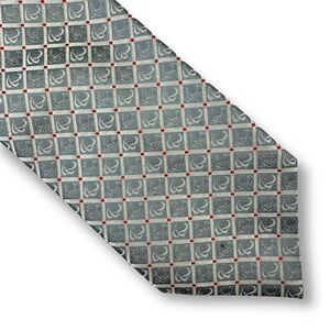 Logo Club silver print men’s tie